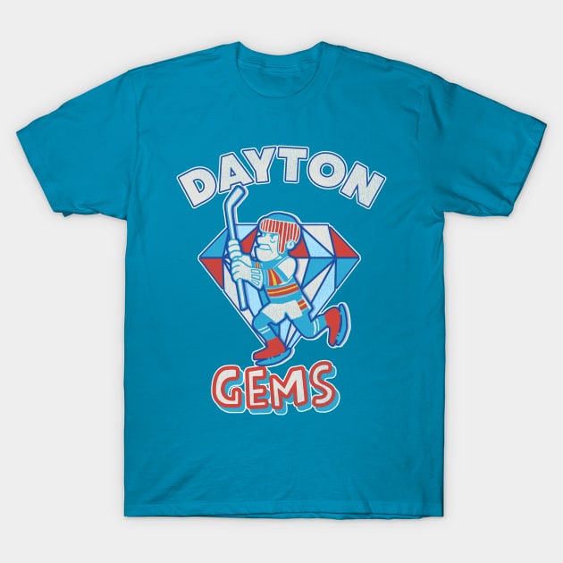 Defunct Dayton Gems Hockey Team T-Shirt by Defunctland